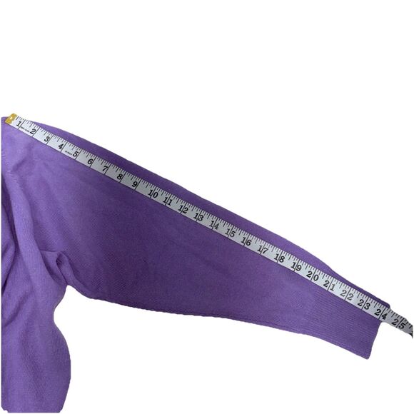 Vtg J.Crew Italian Yarn Cashmere Scoop neck Sweater Womens Lavender Pullover Med - Picture 10 of 10